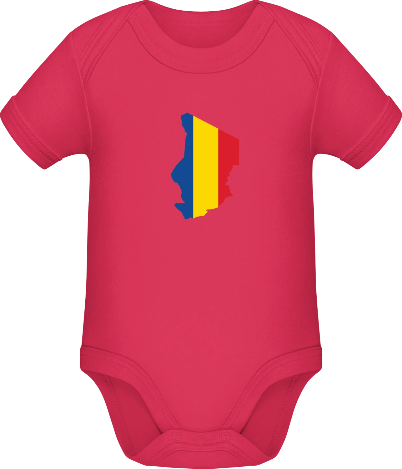 Tschad Map - Sorbet Sonar SSL organic babybodsuit - Front