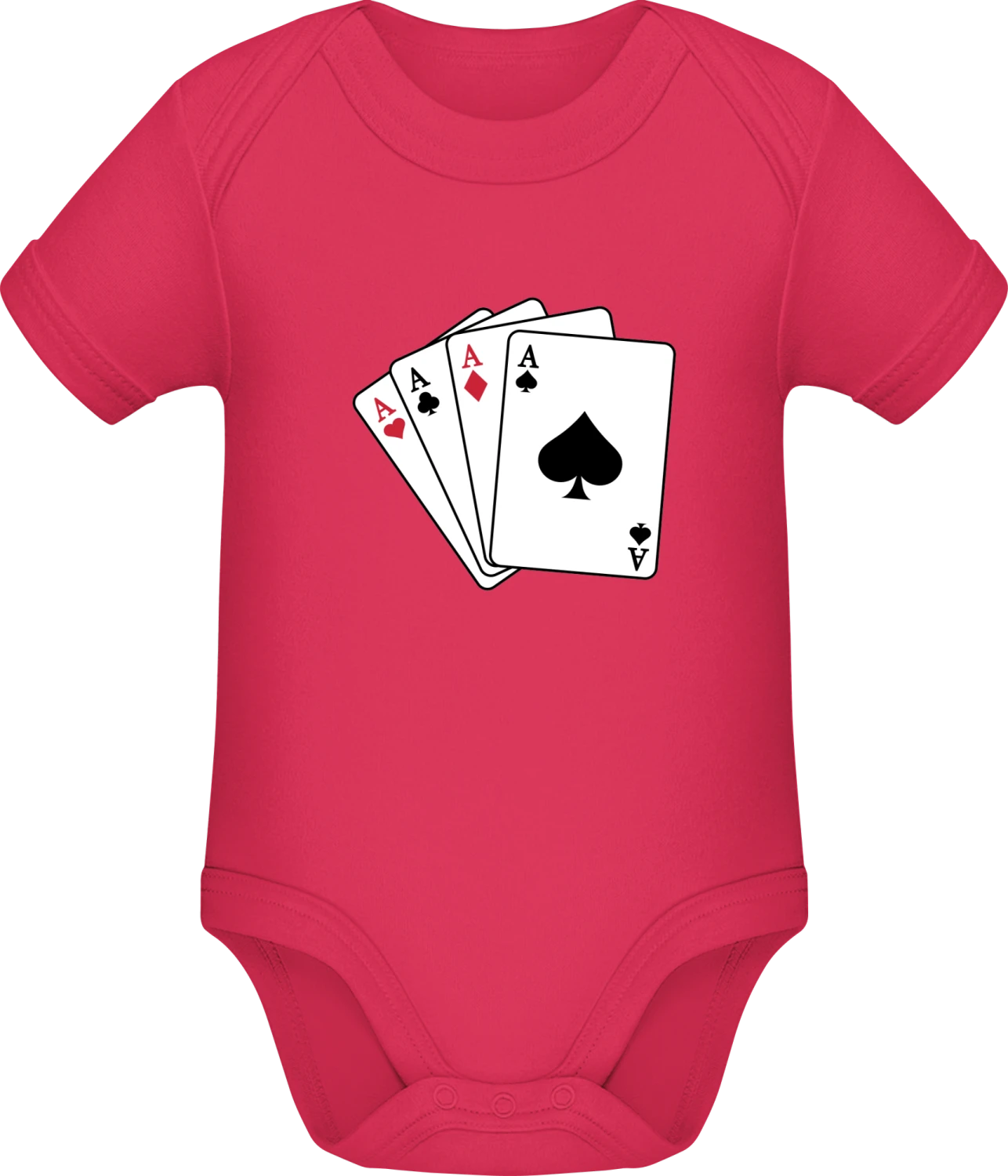 Four Aces Poker - Sorbet Sonar SSL organic babybodsuit - Front