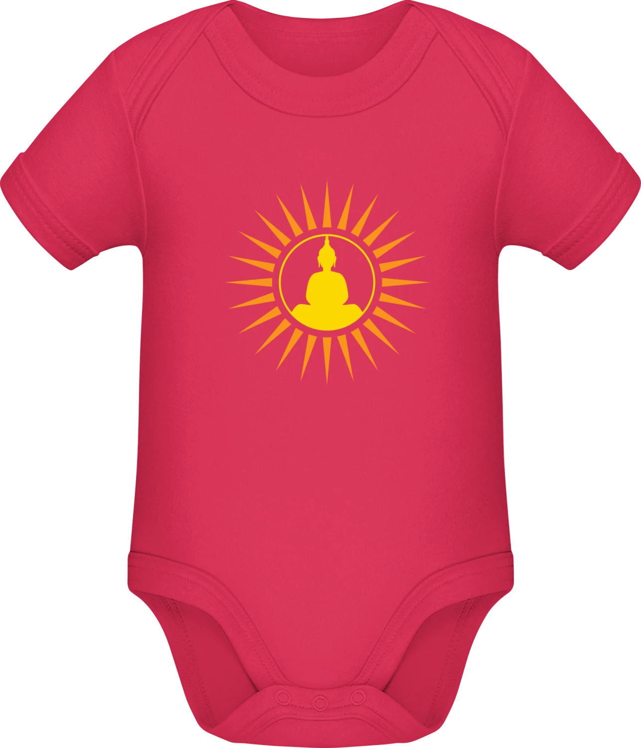 Buddha Meditation - Sorbet Sonar SSL organic babybodsuit - Front