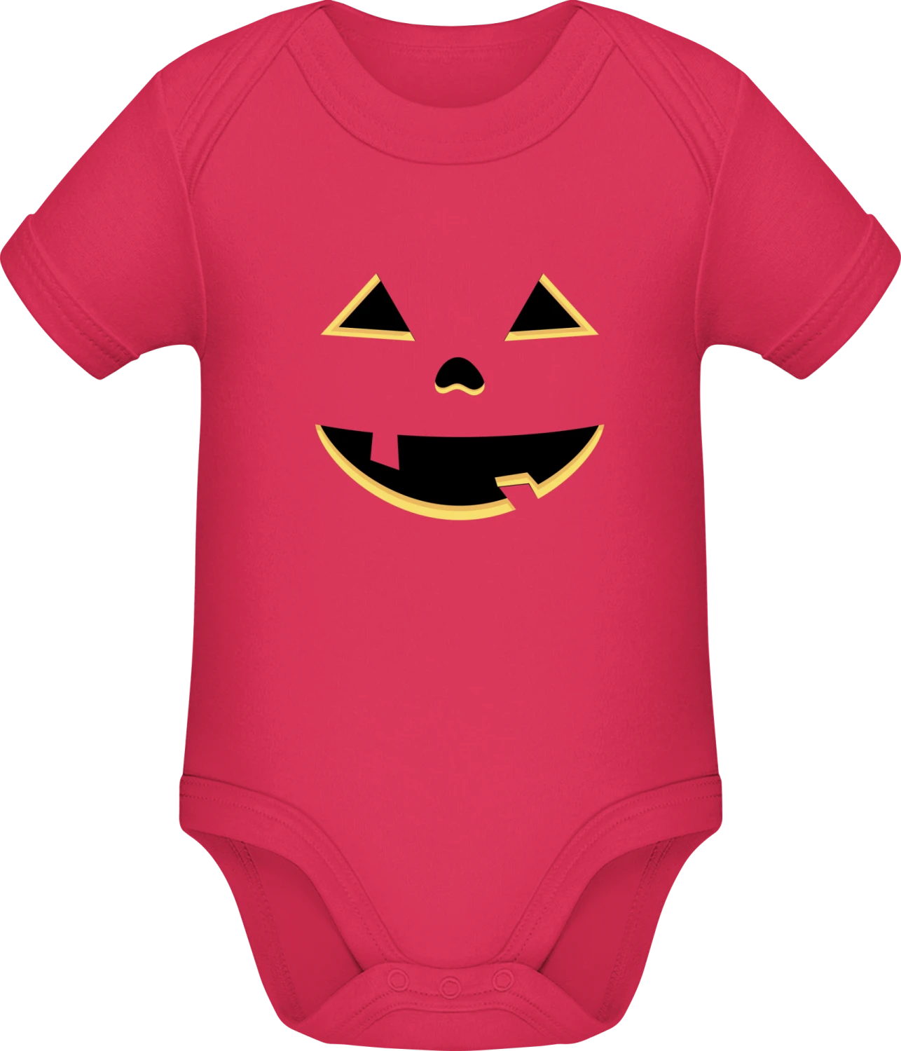 Pumpkin Face Halloween - Sorbet Sonar SSL organic babybodsuit - Front