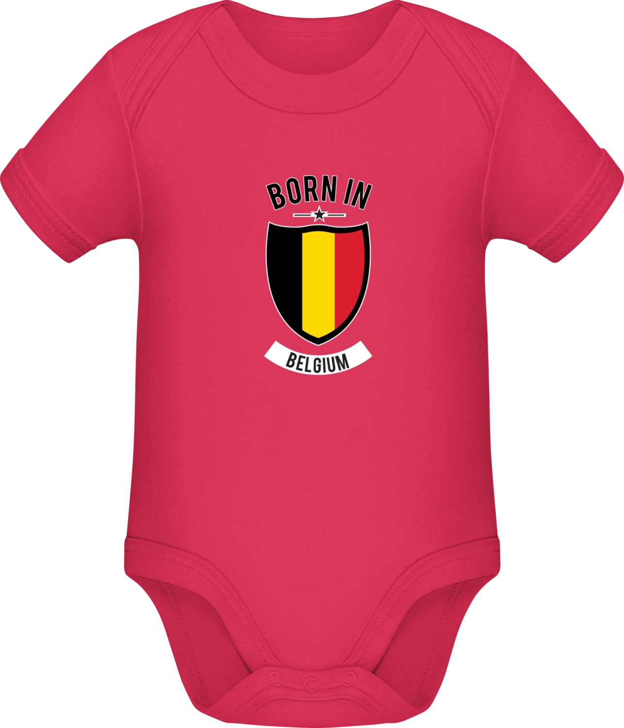 Born in Belgium - Sorbet Sonar SSL organic babybodsuit - Front