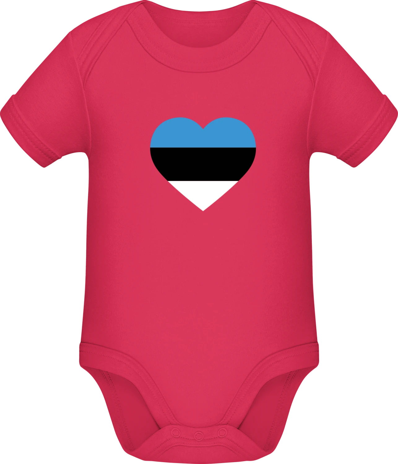 Estonia Heart - Sorbet Sonar SSL organic babybodsuit - Front