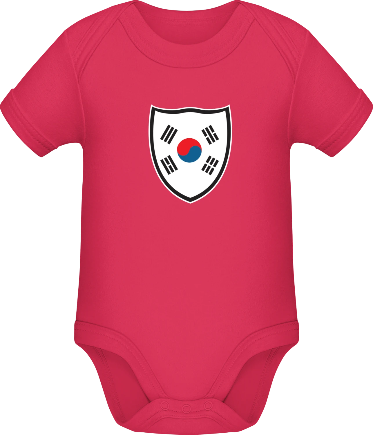 South Korea Shield Flag - Sorbet Sonar SSL organic babybodsuit - Front