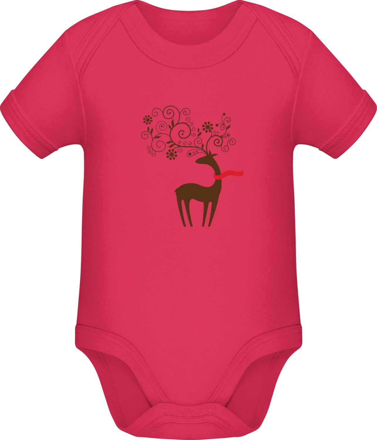 Stylish Winter Reindeer - Sorbet Sonar SSL organic babybodsuit - Front