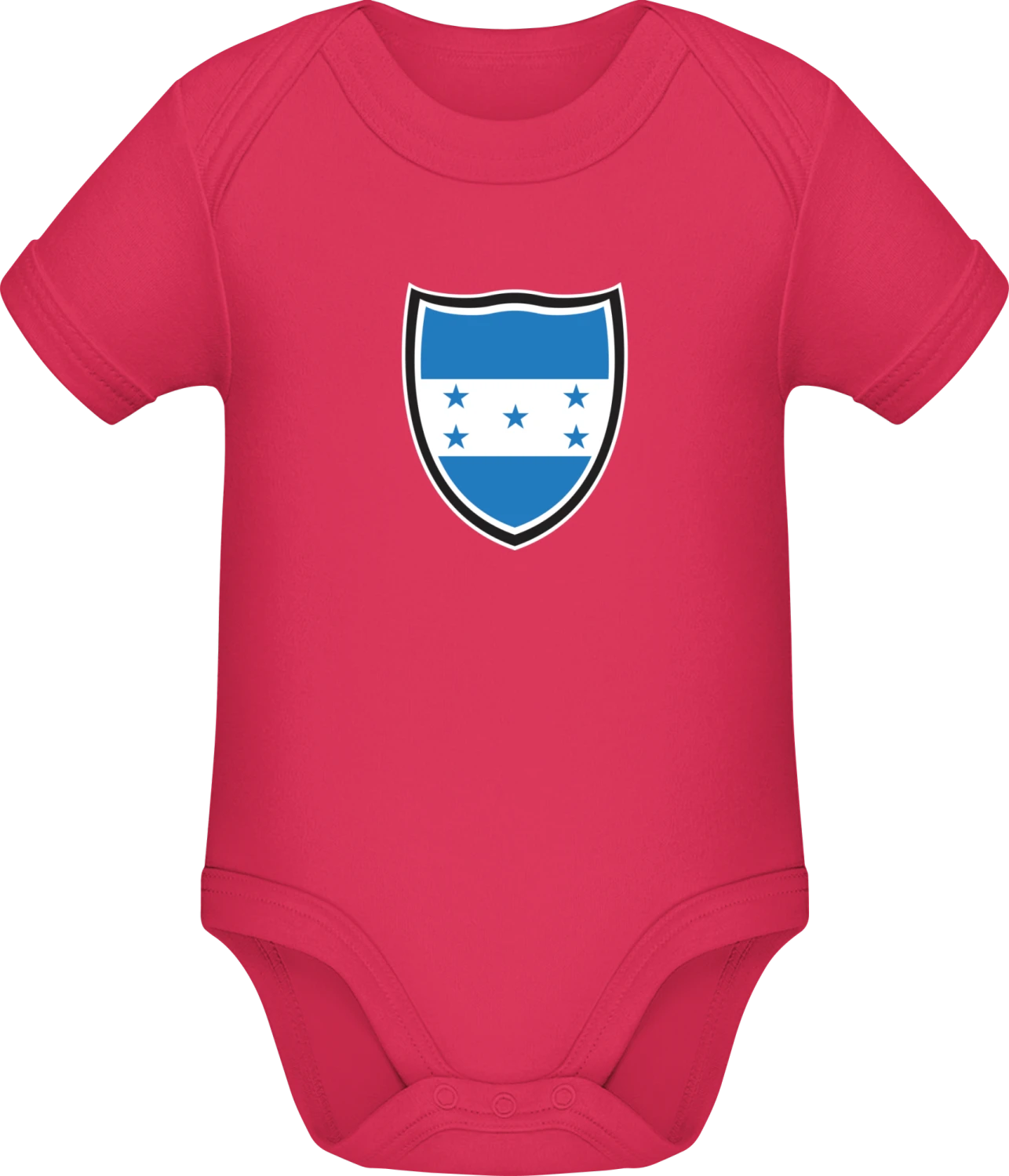 Honduras Flag Shield - Sorbet Sonar SSL organic babybodsuit - Front