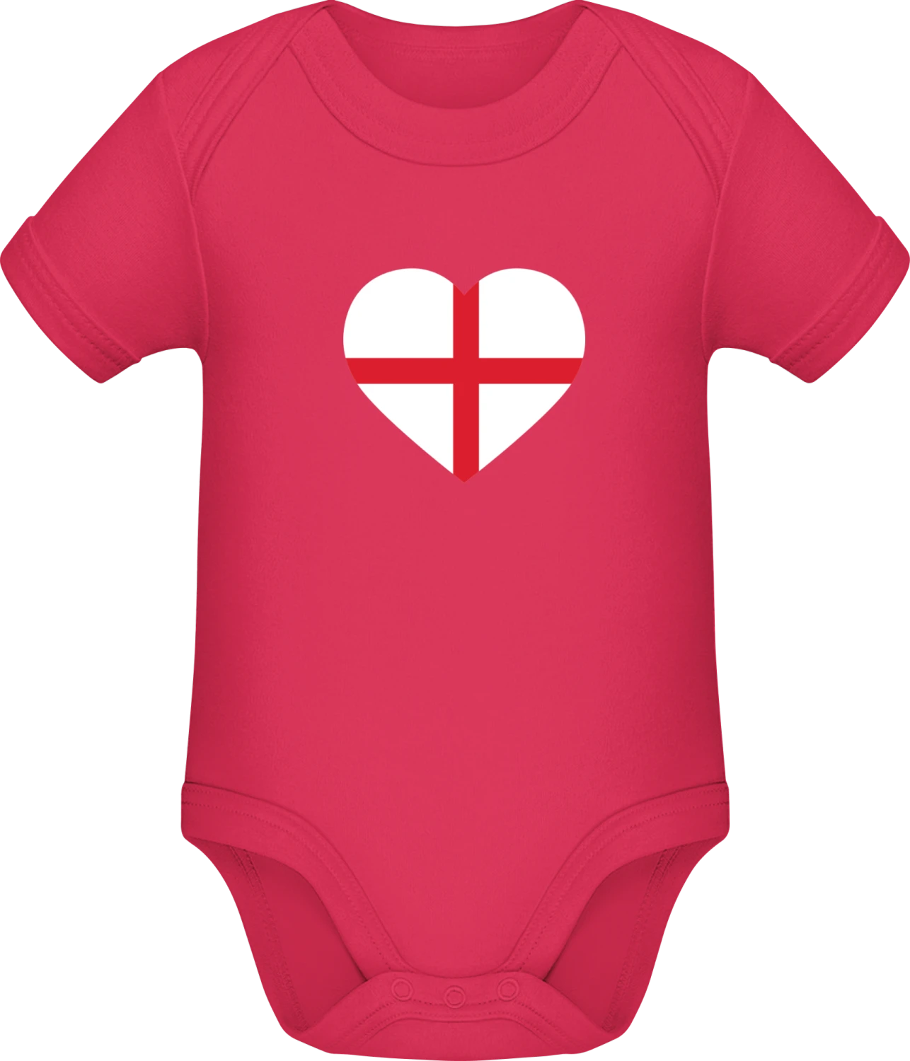 England Heart Flag - Sorbet Sonar SSL organic babybodsuit - Front