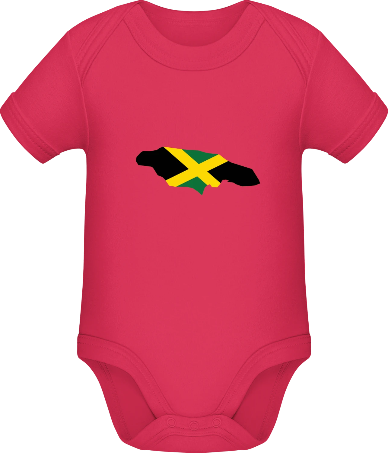 Jamaica Map - Sorbet Sonar SSL organic babybodsuit - Front