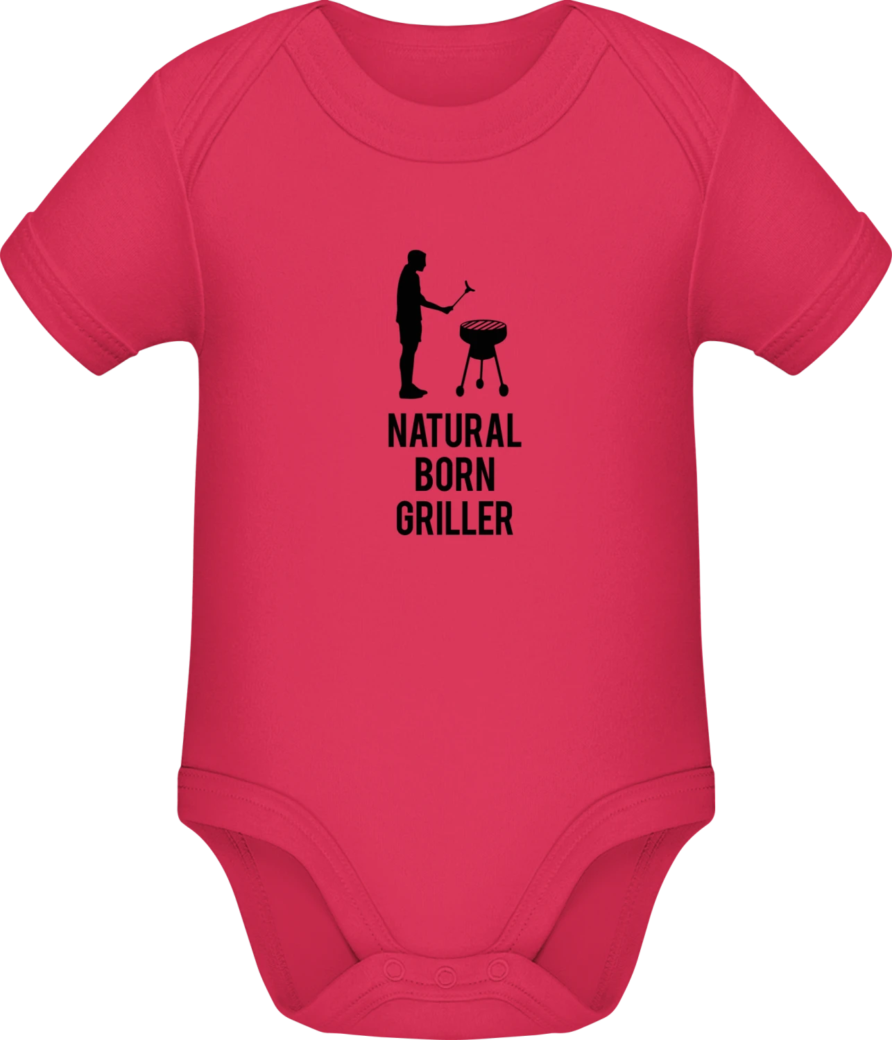 Natural Born Griller King - Sorbet Sonar SSL organic babybodsuit - Front