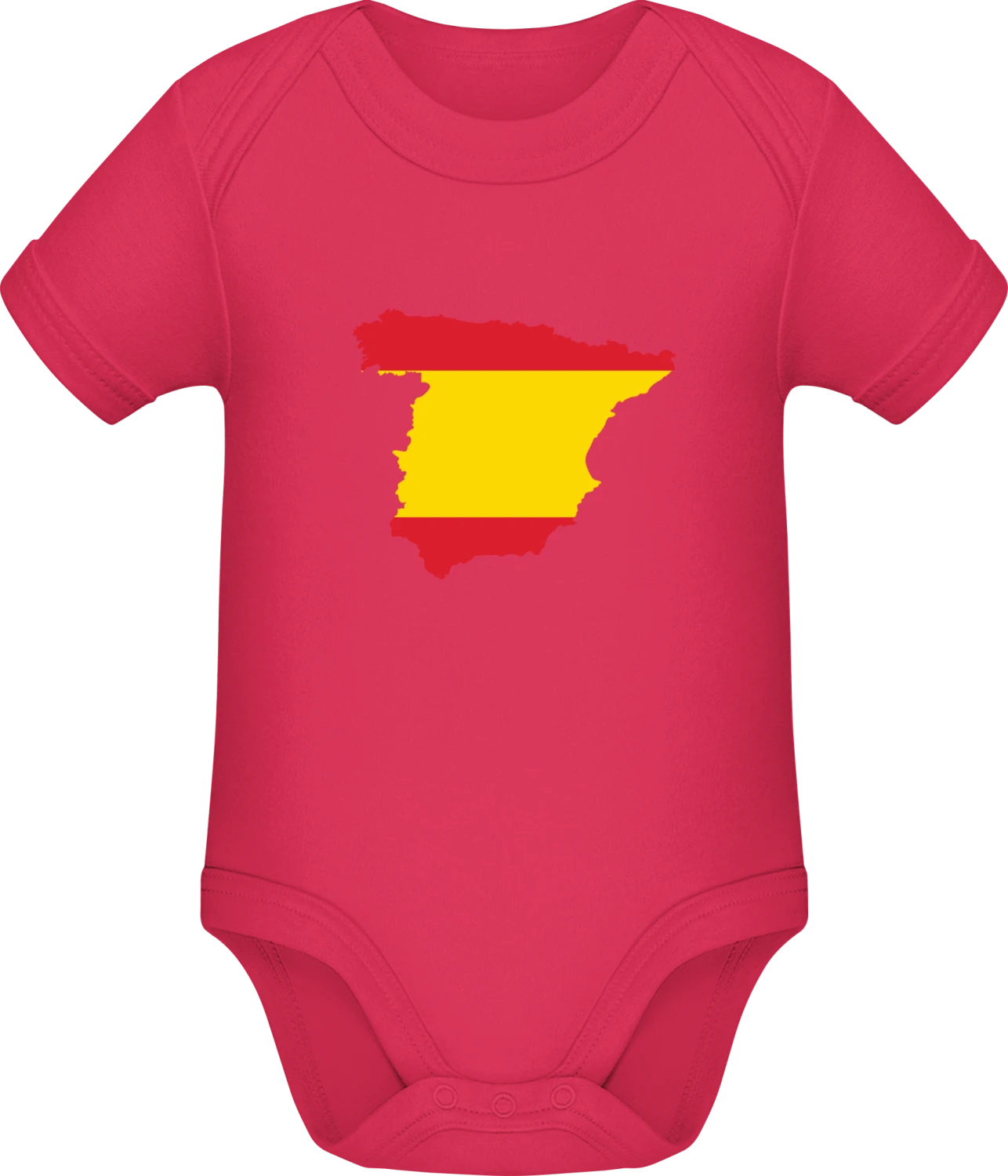 Spain Map - Sorbet Sonar SSL organic babybodsuit - Front