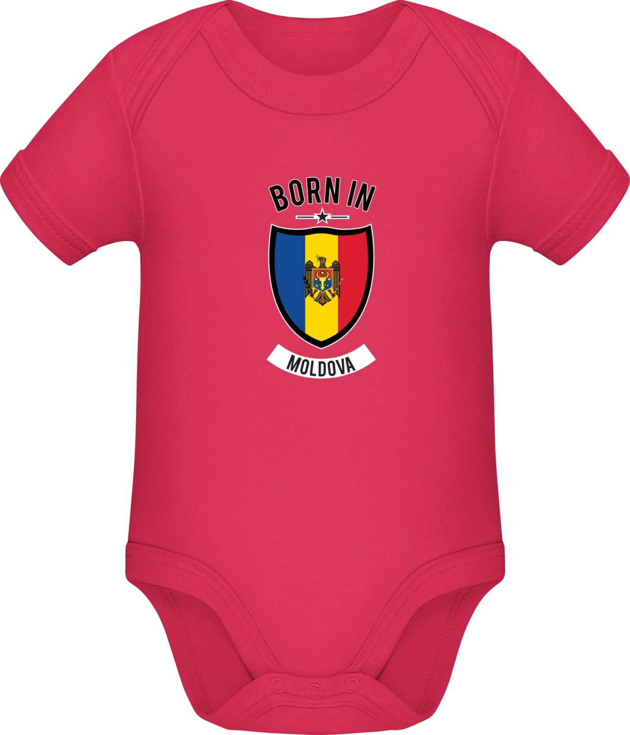 Born in Moldova - Sorbet Sonar SSL organic babybodsuit - Front