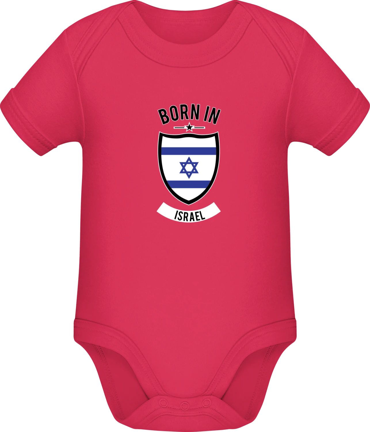 Born in Israel - Sorbet Sonar SSL organic babybodsuit - Front