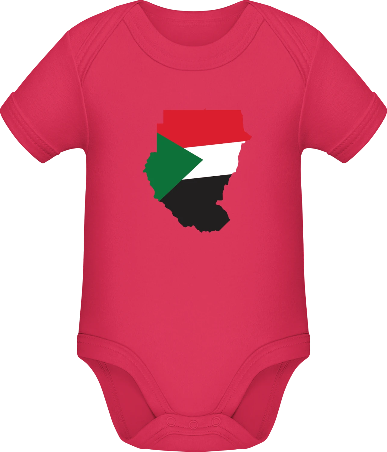 Sudan Map - Sorbet Sonar SSL organic babybodsuit - Front