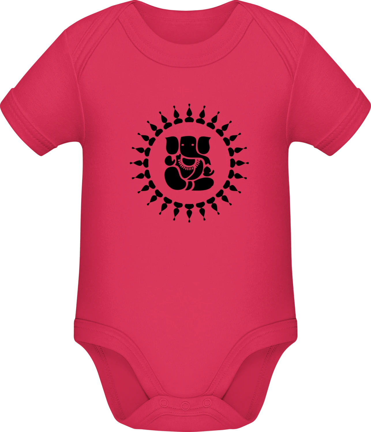 Ganesha Elephant Symbol - Sorbet Sonar SSL organic babybodsuit - Front