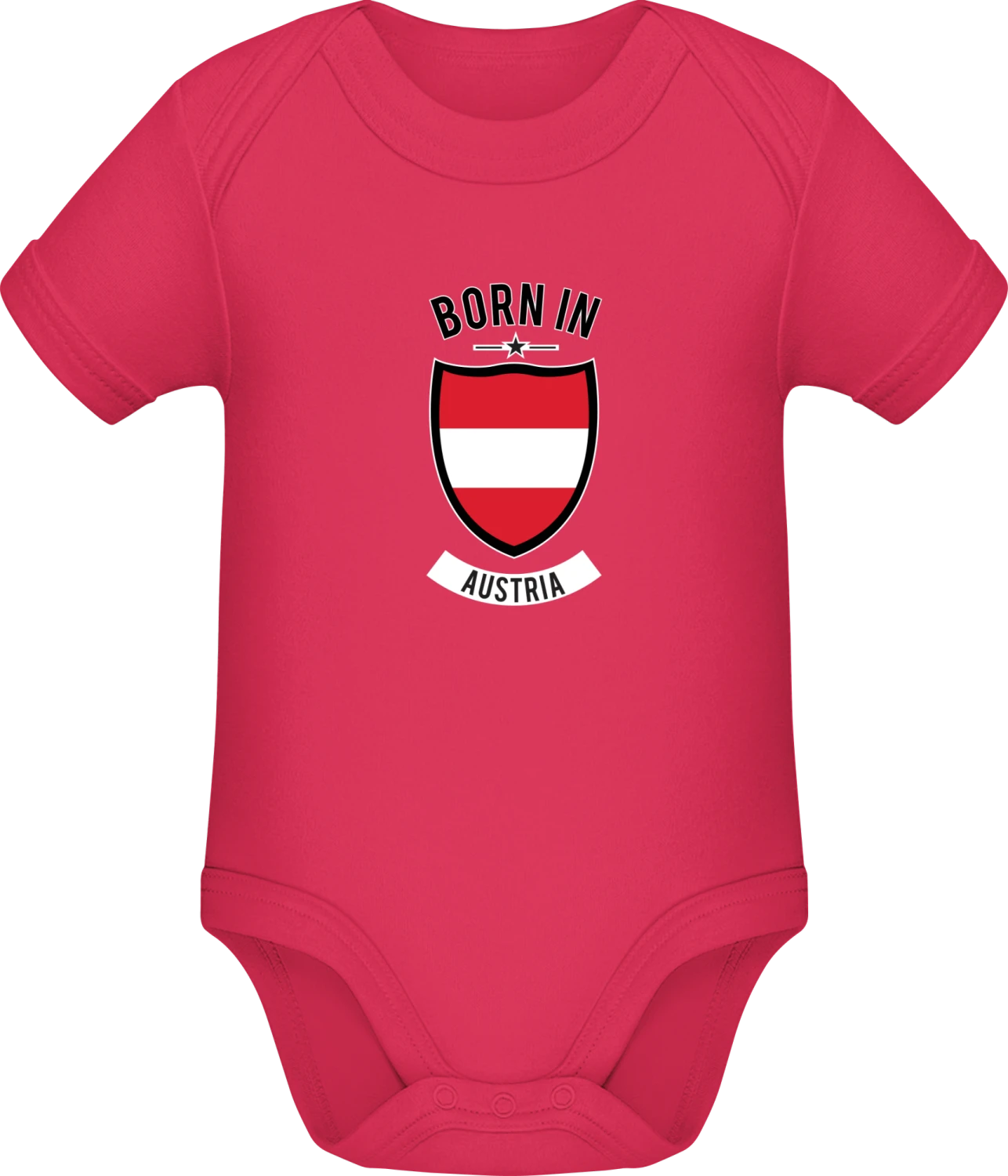 Born in Austria - Sorbet Sonar SSL organic babybodsuit - Front