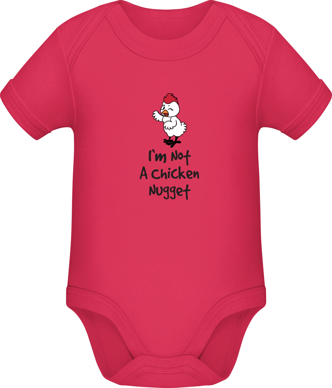 I'm Not A Chicken Nugget - Sorbet Sonar SSL organic babybodsuit - Front