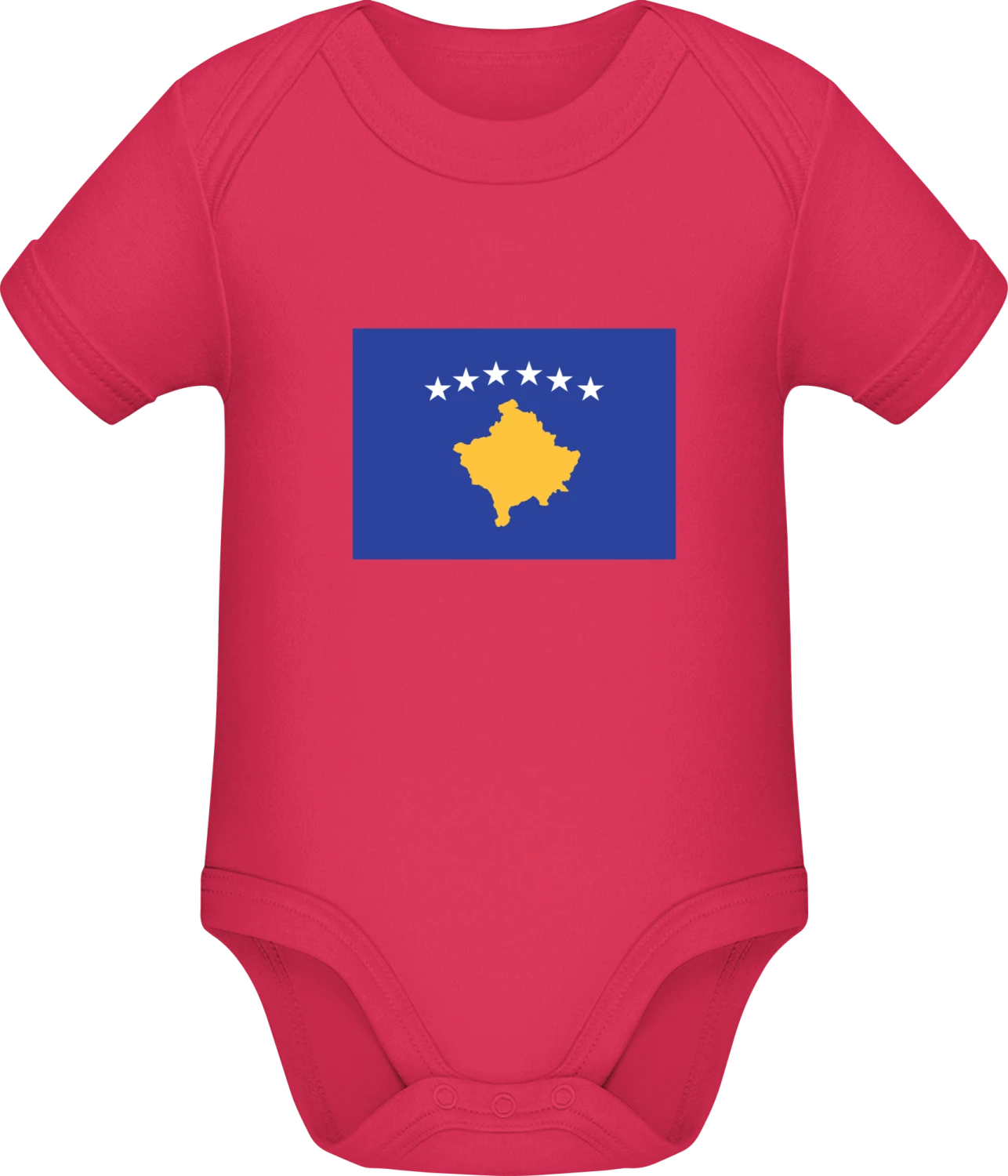 Kosovo Flag - Sorbet Sonar SSL organic babybodsuit - Front