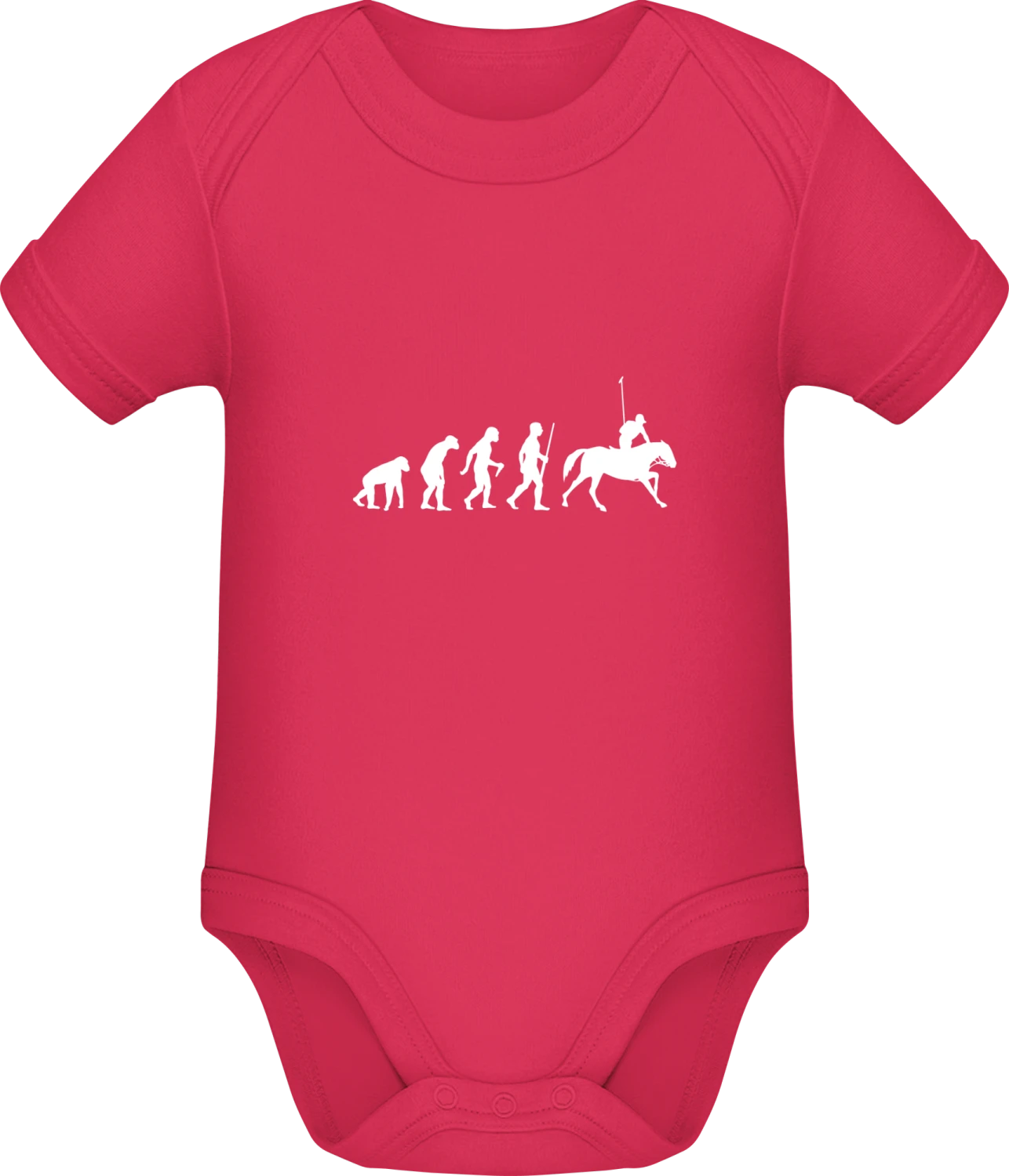 Horse Racing Evolution Humour - Sorbet Sonar SSL organic babybodsuit - Front