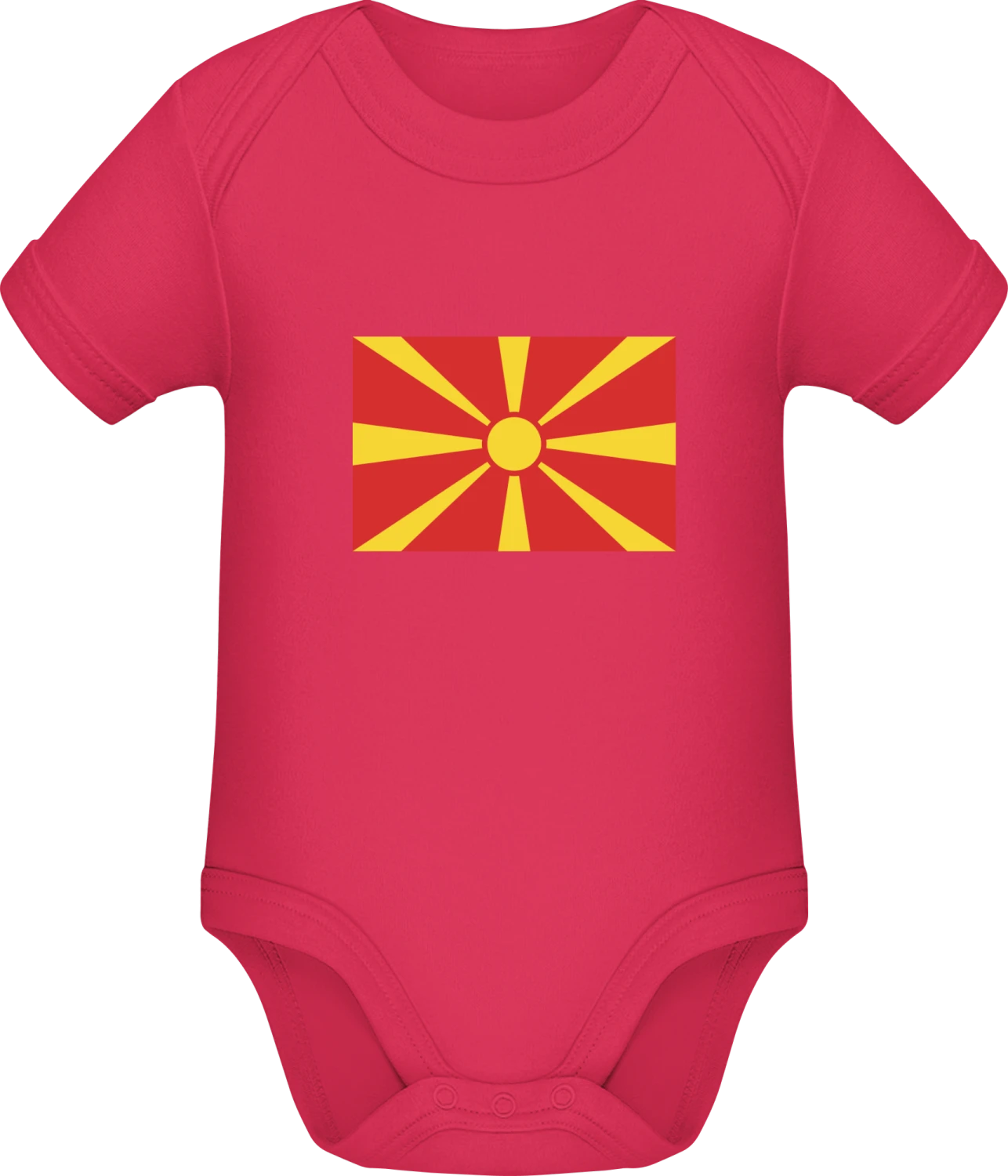 Macedonia Flag - Sorbet Sonar SSL organic babybodsuit - Front