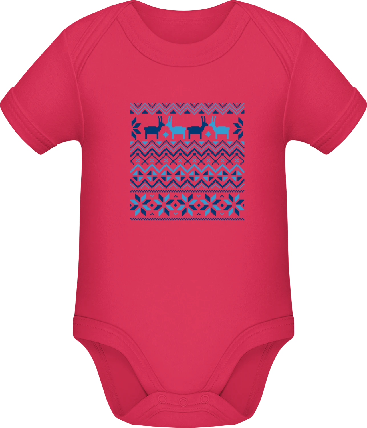 Winter Pattern - Sorbet Sonar SSL organic babybodsuit - Front