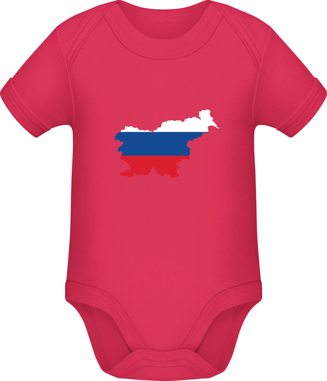 Slovenia Map - Sorbet Sonar SSL organic babybodsuit - Front