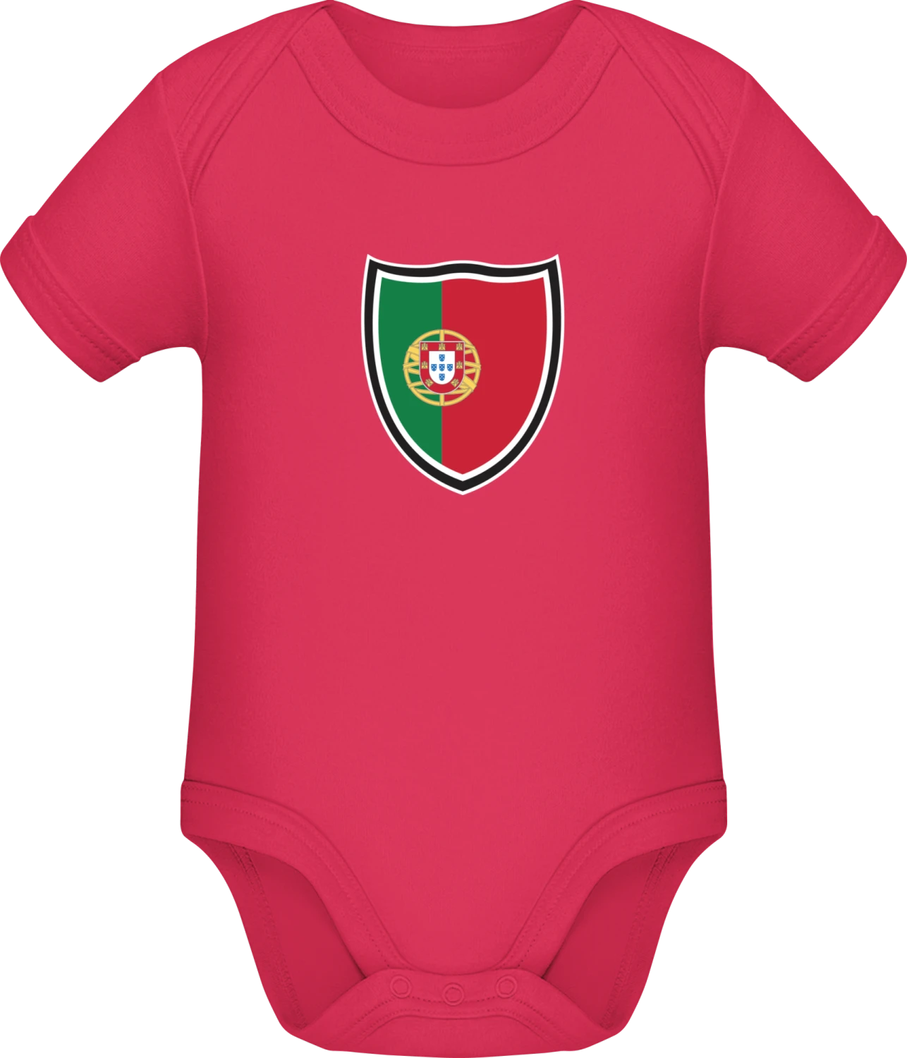 Portugal Shield Flag - Sorbet Sonar SSL organic babybodsuit - Front