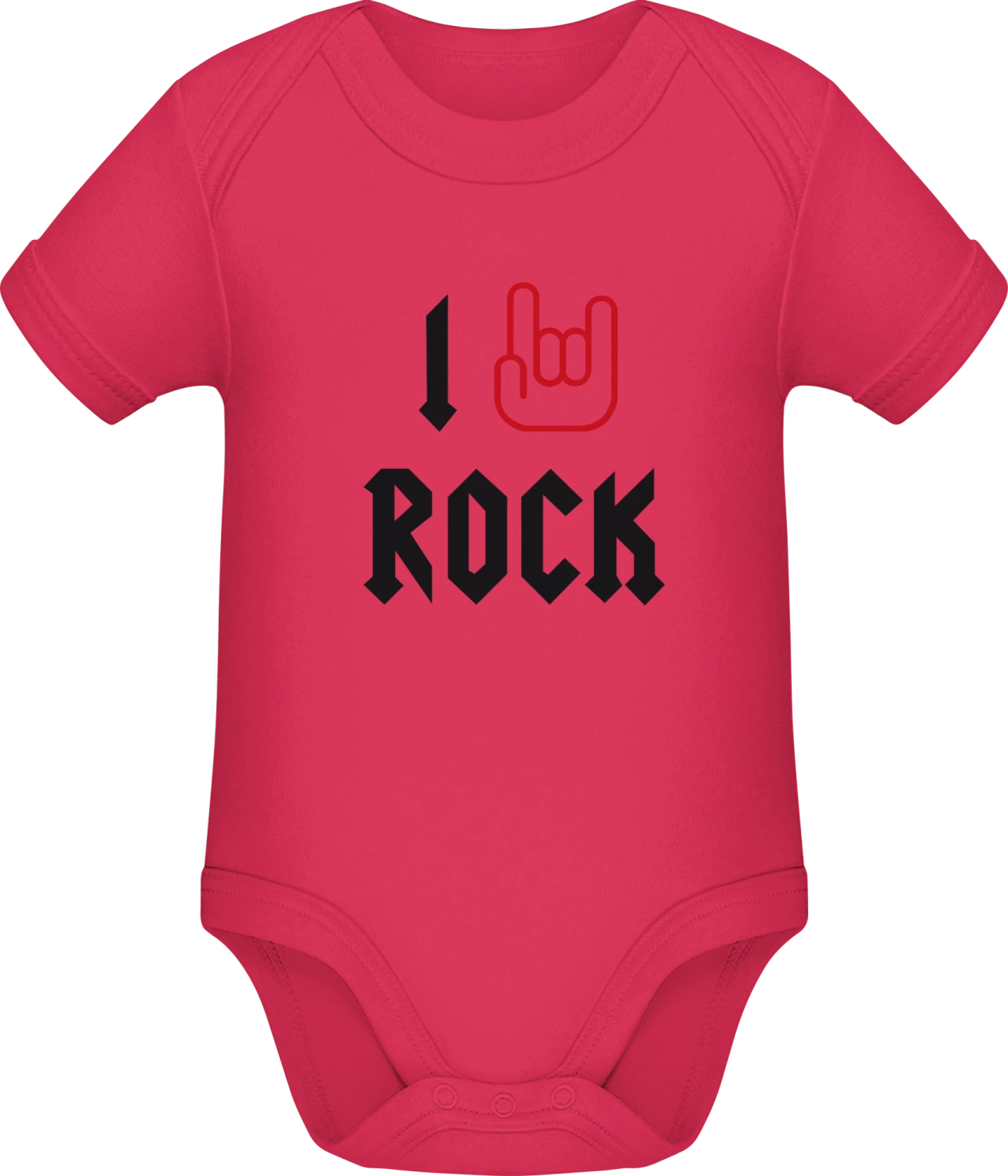 I Love Rock - Sorbet Sonar SSL organic babybodsuit - Front