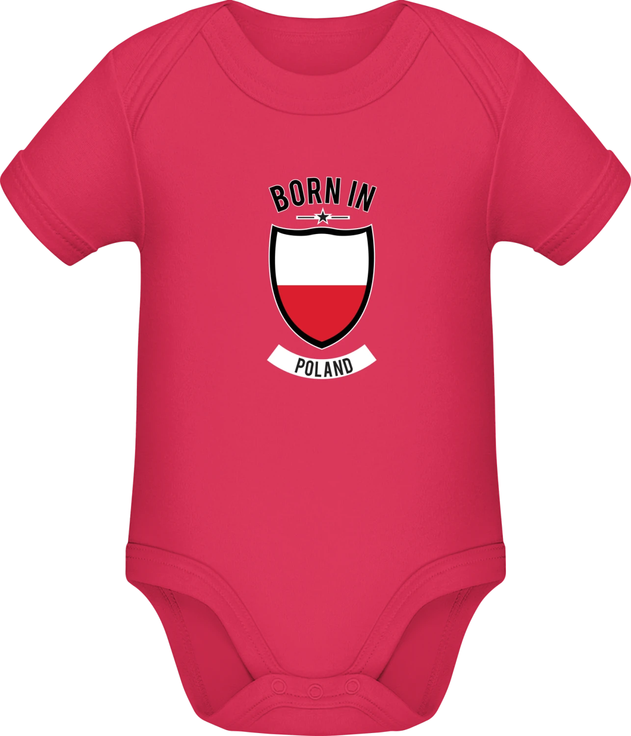 Born in Poland - Sorbet Sonar SSL organic babybodsuit - Front