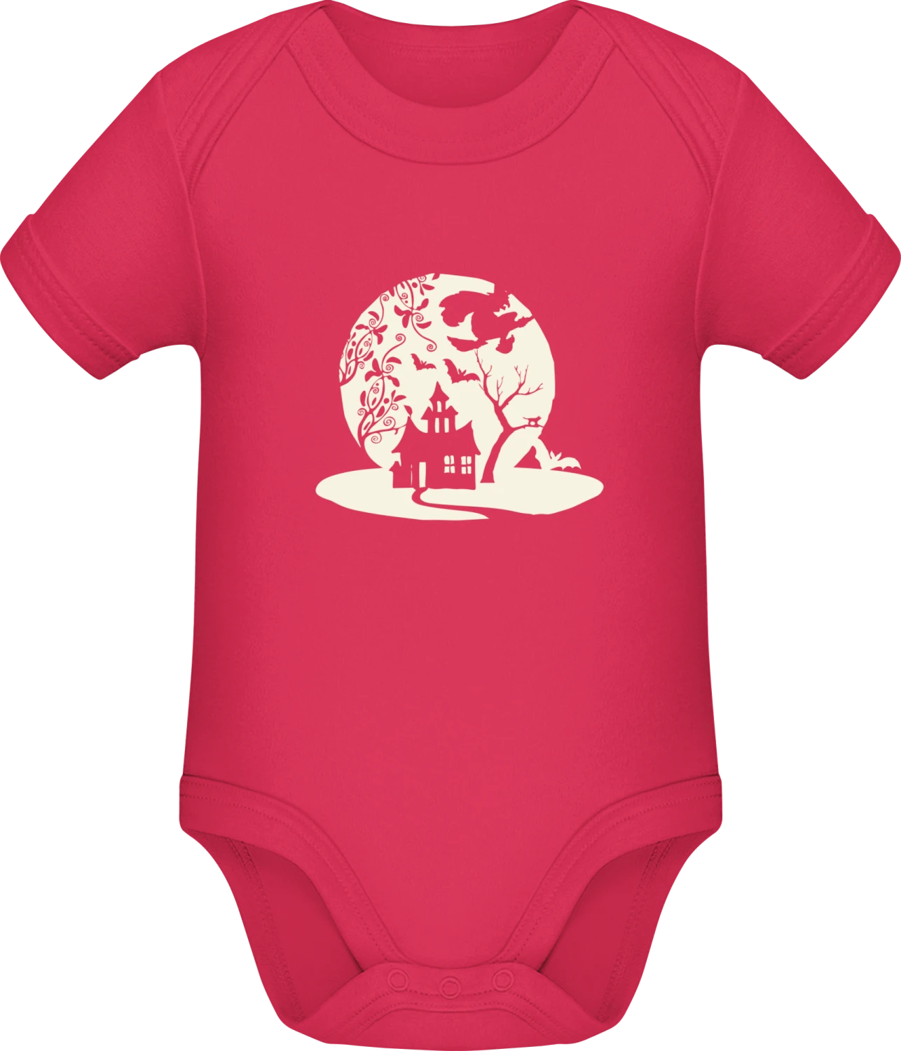 Halloween Moon - Sorbet Sonar SSL organic babybodsuit - Front