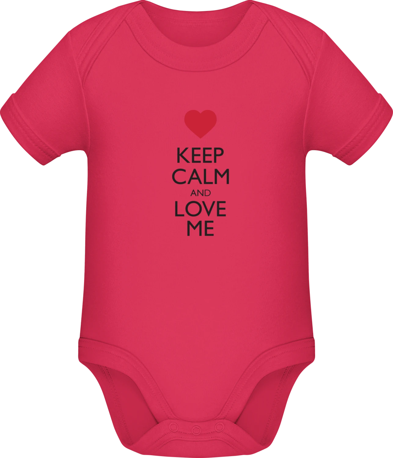 Keep Calm And Love Me - Sorbet Sonar SSL organic babybodsuit - Front