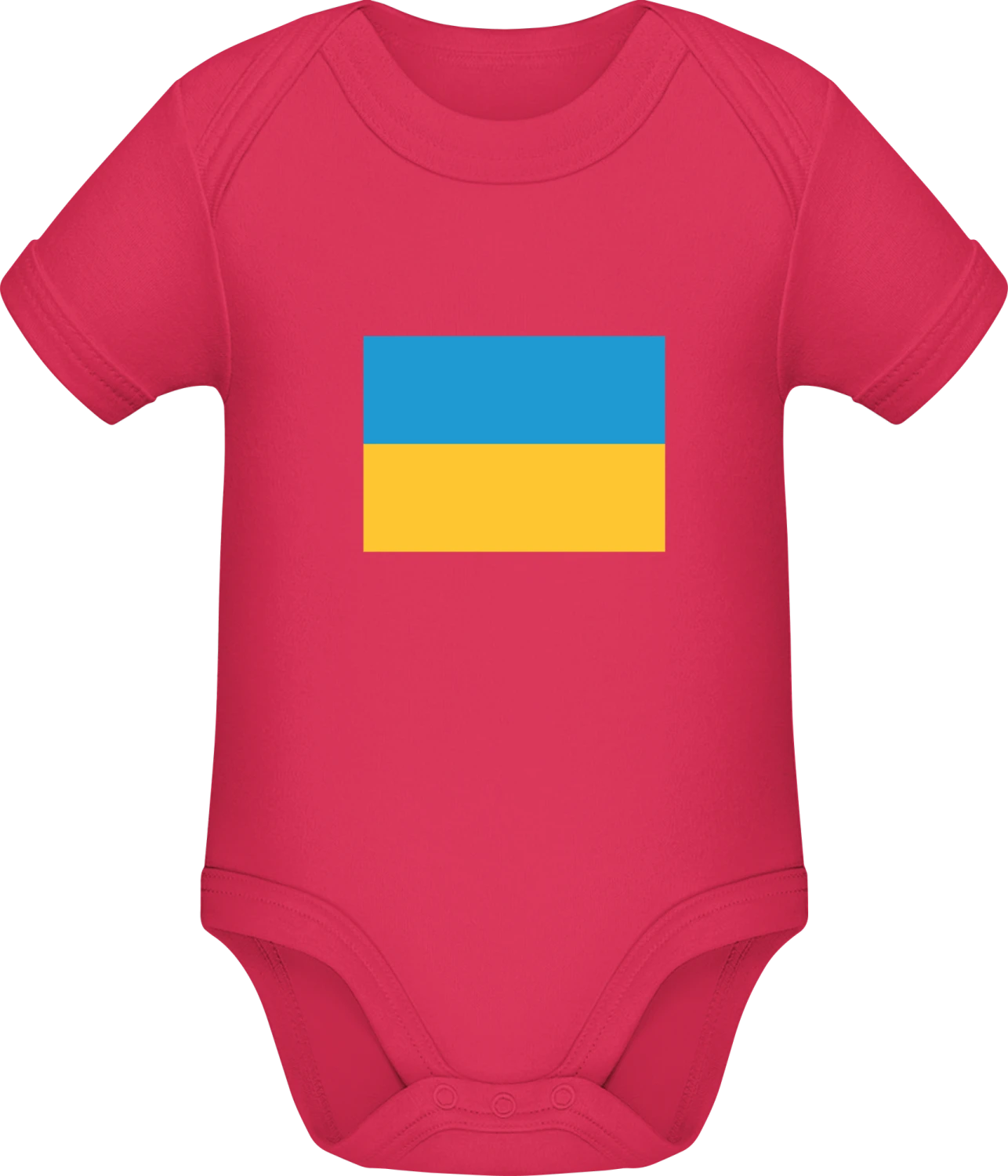 Ukraine Flag - Sorbet Sonar SSL organic babybodsuit - Front