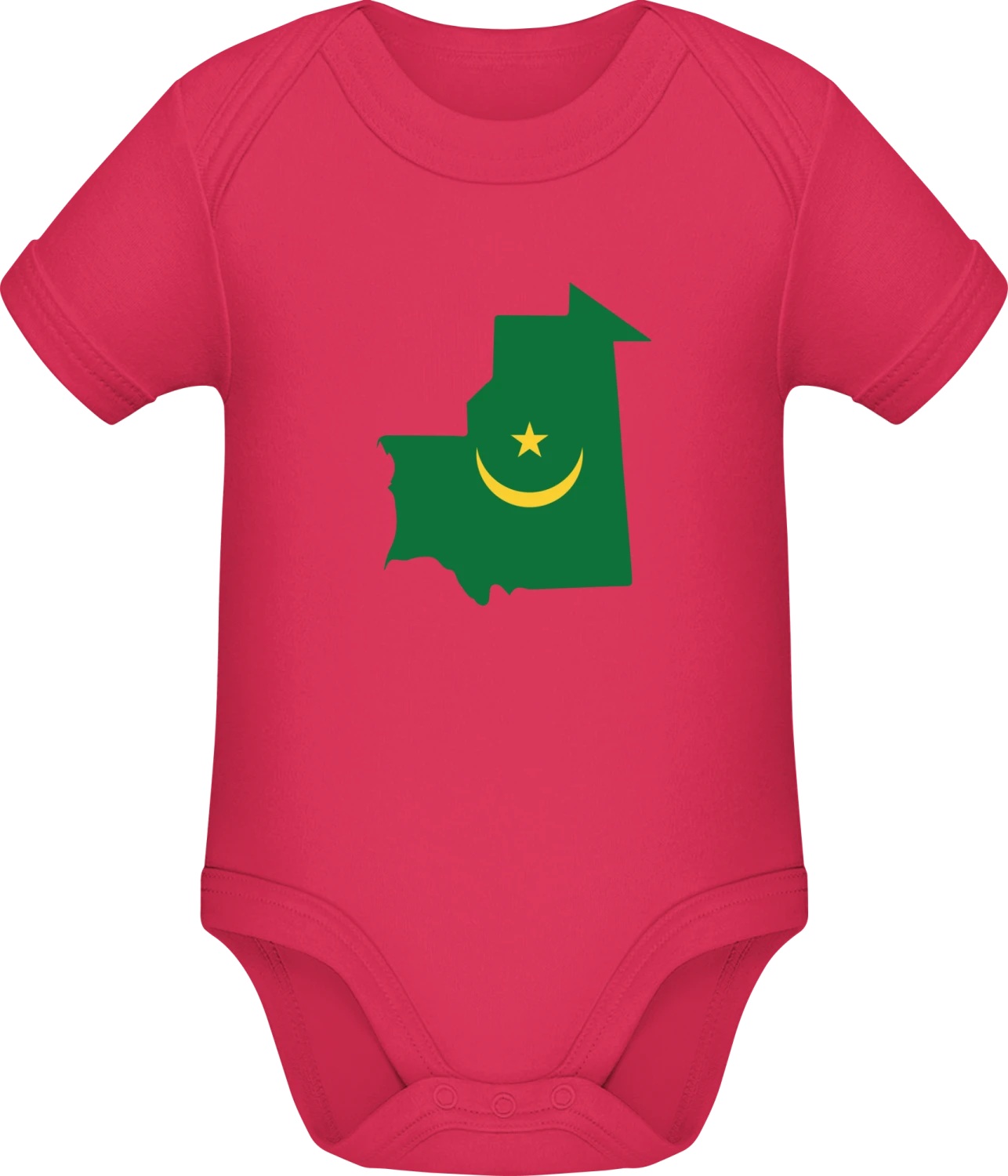 Mauritania Map - Sorbet Sonar SSL organic babybodsuit - Front