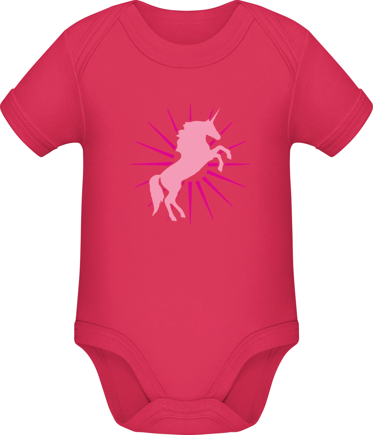 Unicorn Star - Sorbet Sonar SSL organic babybodsuit - Front