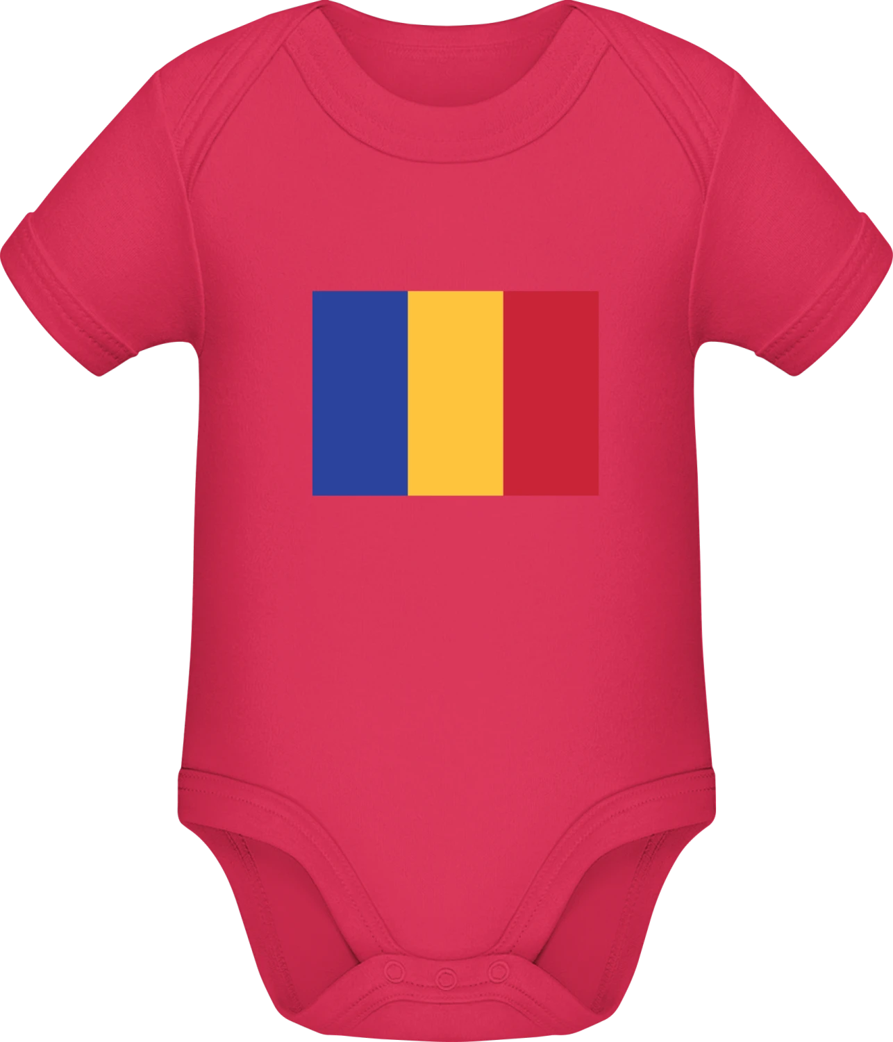 Romania Flag - Sorbet Sonar SSL organic babybodsuit - Front