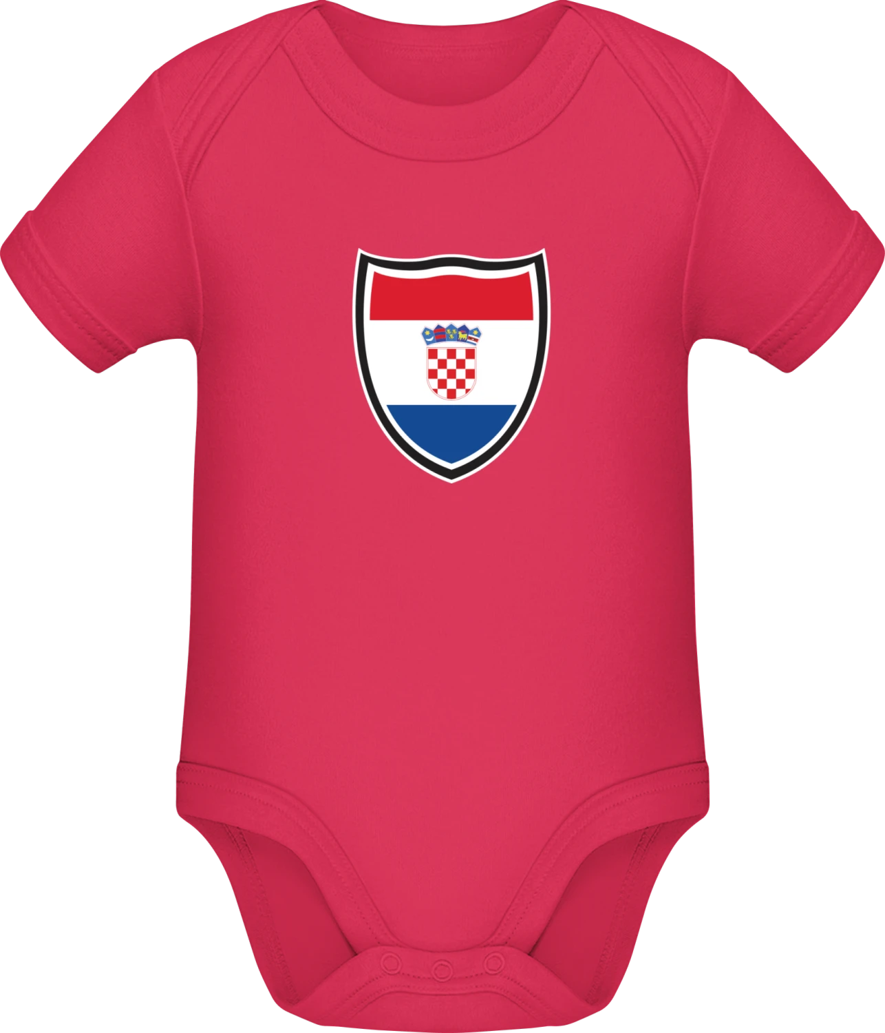 Croatia Shield Flag - Sorbet Sonar SSL organic babybodsuit - Front