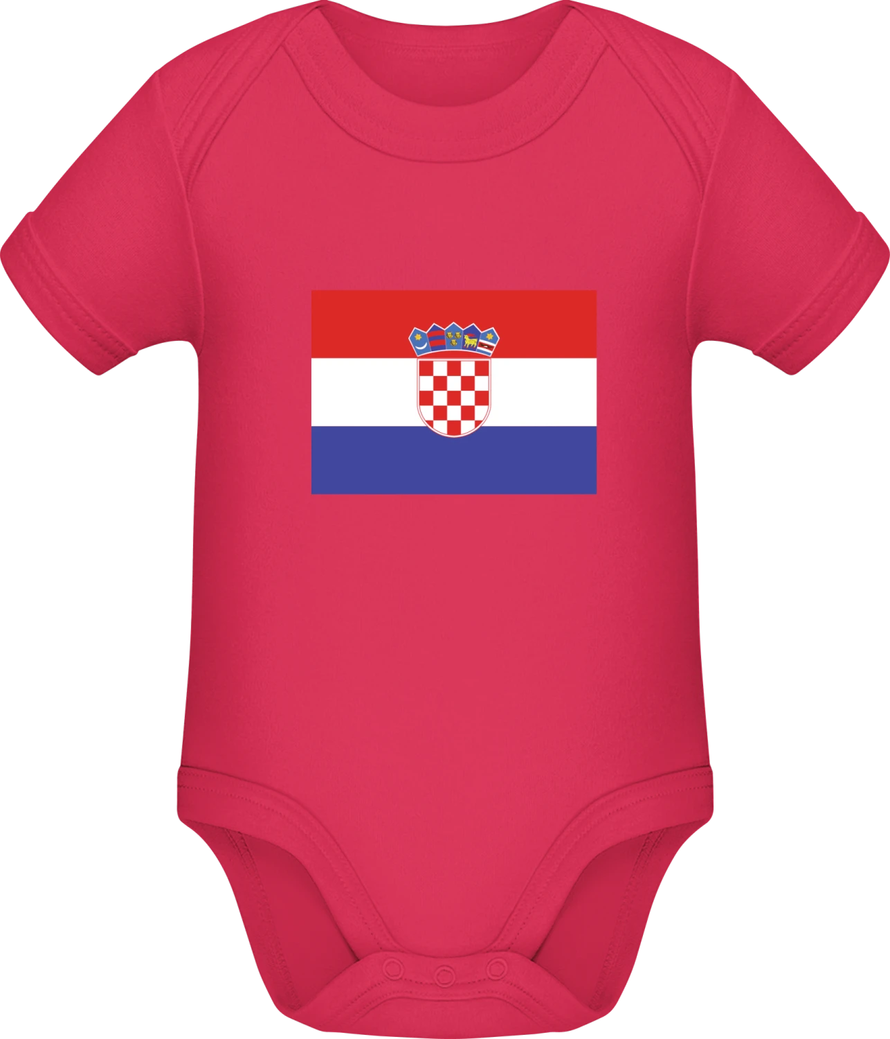 Croatia Flag - Sorbet Sonar SSL organic babybodsuit - Front