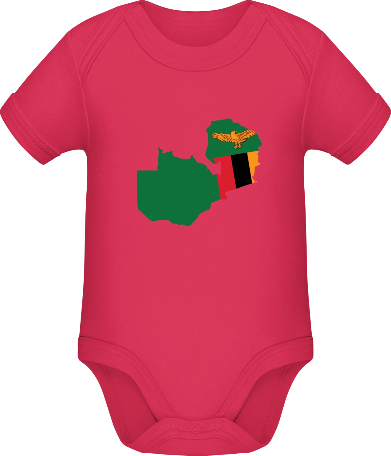 Sambia Map - Sorbet Sonar SSL organic babybodsuit - Front