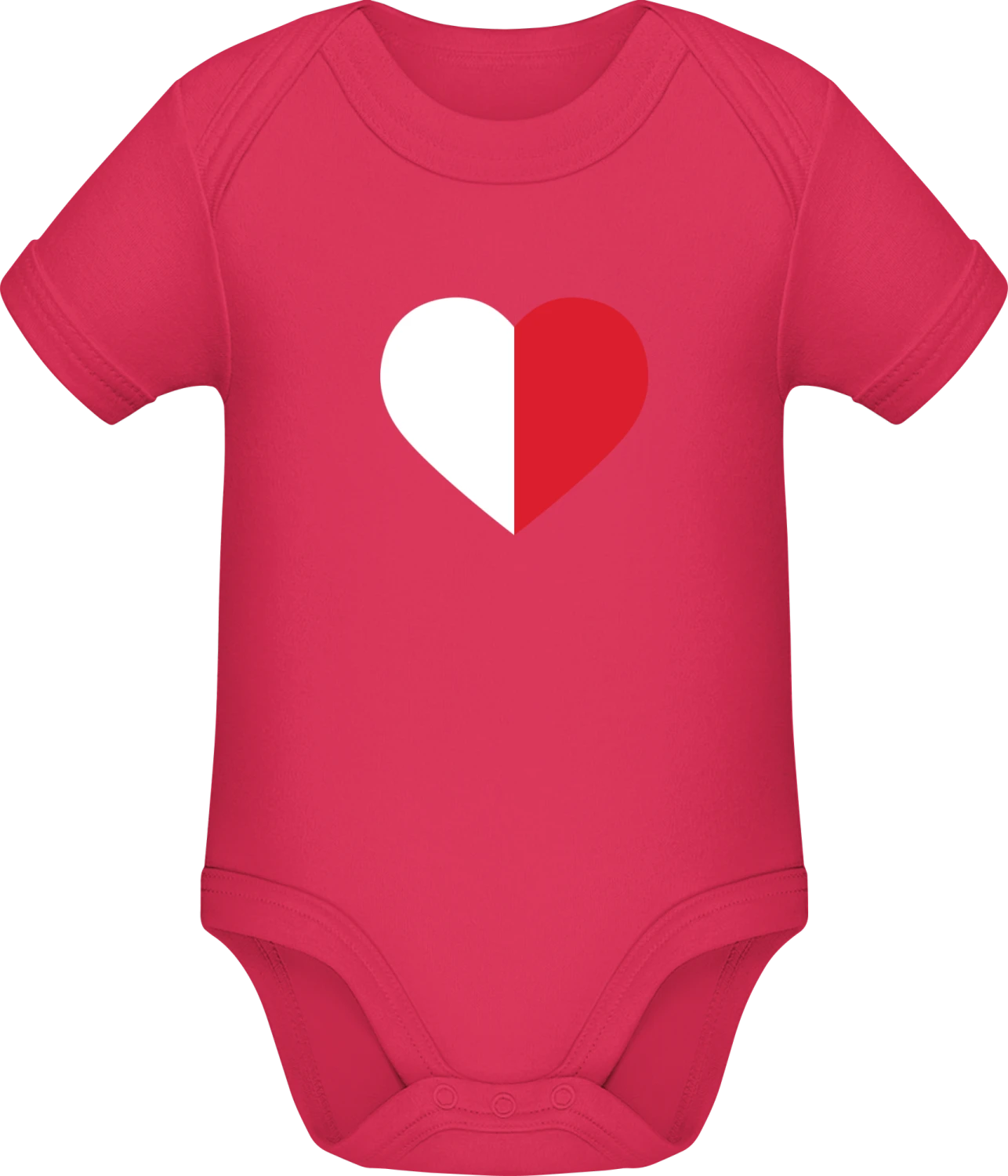 Malta Heart Flag - Sorbet Sonar SSL organic babybodsuit - Front