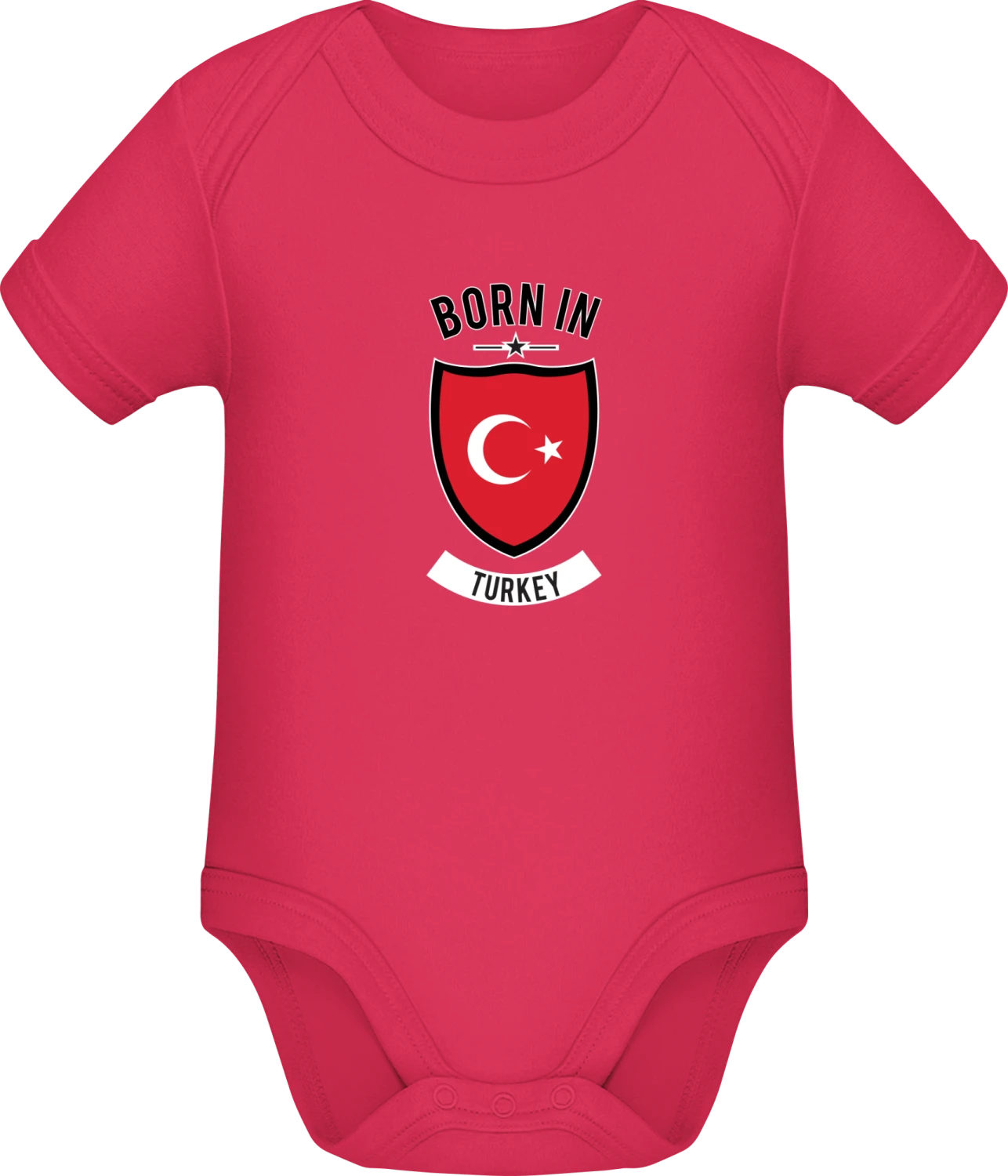 Born in Turkey - Sorbet Sonar SSL organic babybodsuit - Front