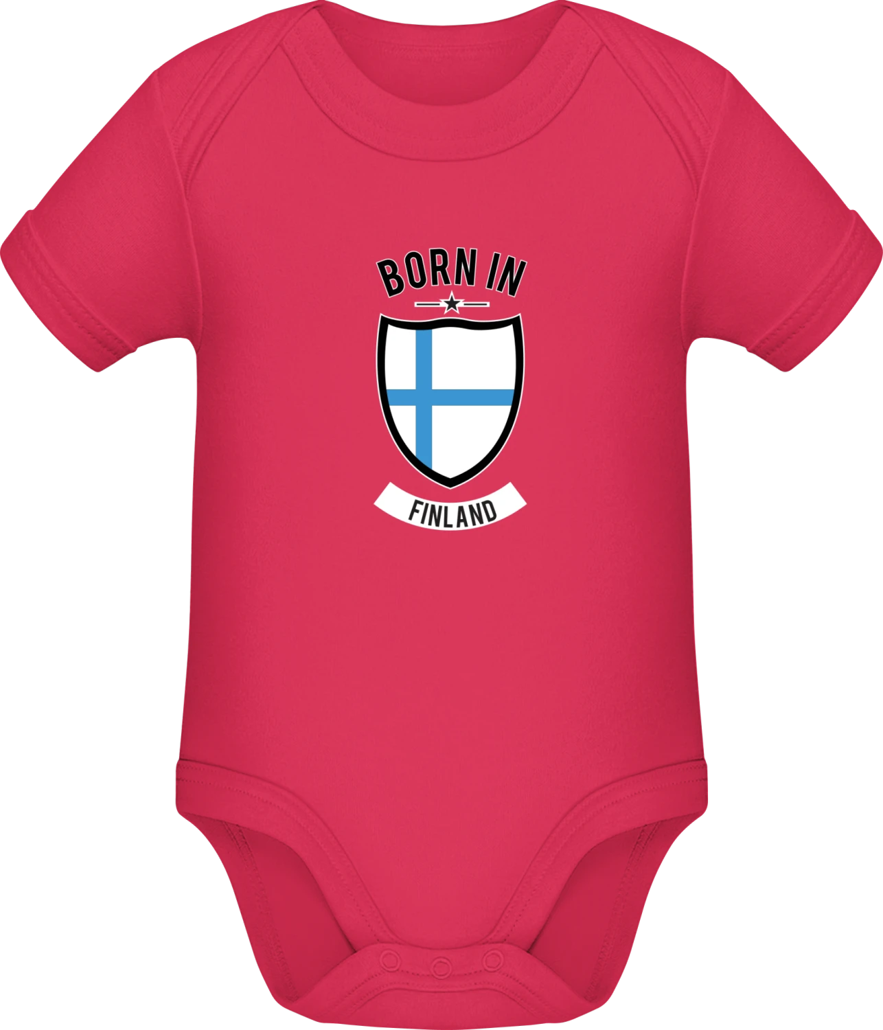 Born in Finland - Sorbet Sonar SSL organic babybodsuit - Front