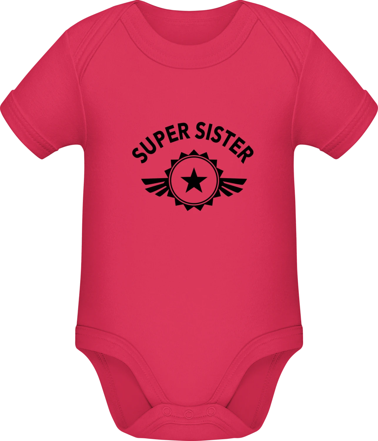 Super Sister - Sorbet Sonar SSL organic babybodsuit - Front