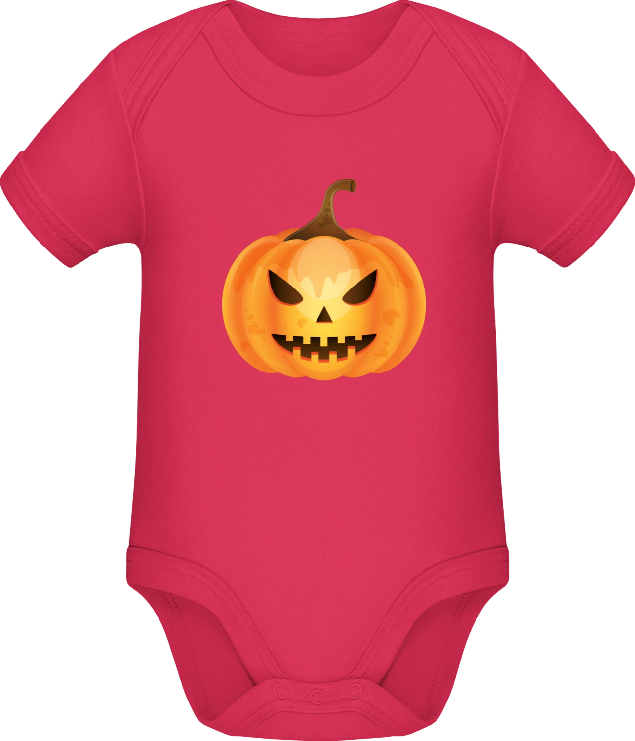 Trick Or Treat Pumpkin - Sorbet Sonar SSL organic babybodsuit - Front