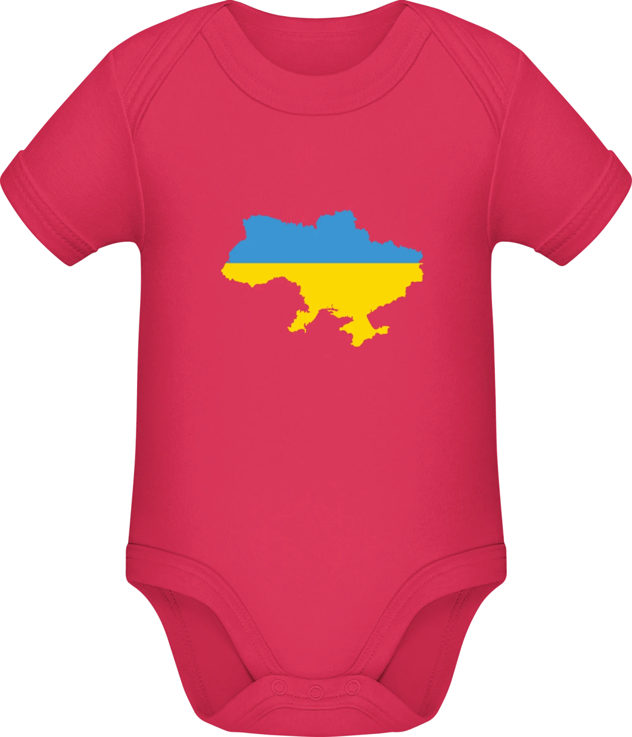 Ukraine Map - Sorbet Sonar SSL organic babybodsuit - Front