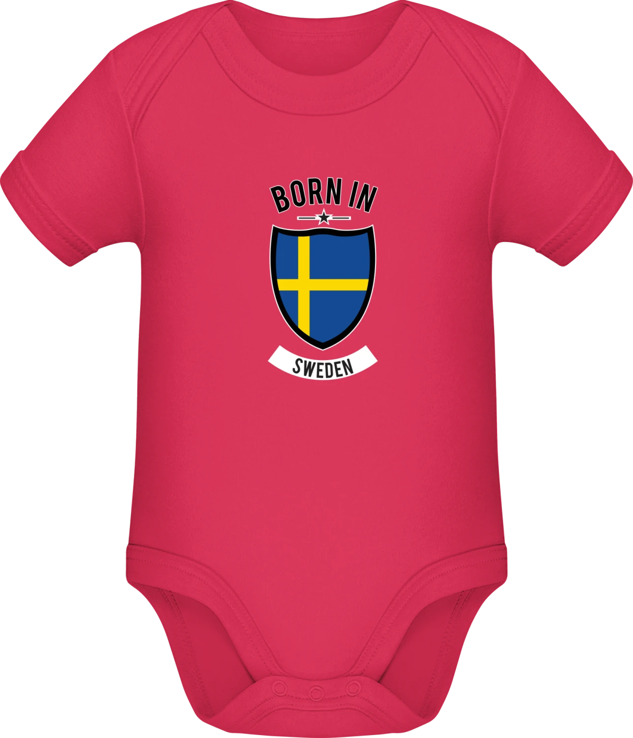 Born in Sweden - Sorbet Sonar SSL organic babybodsuit - Front