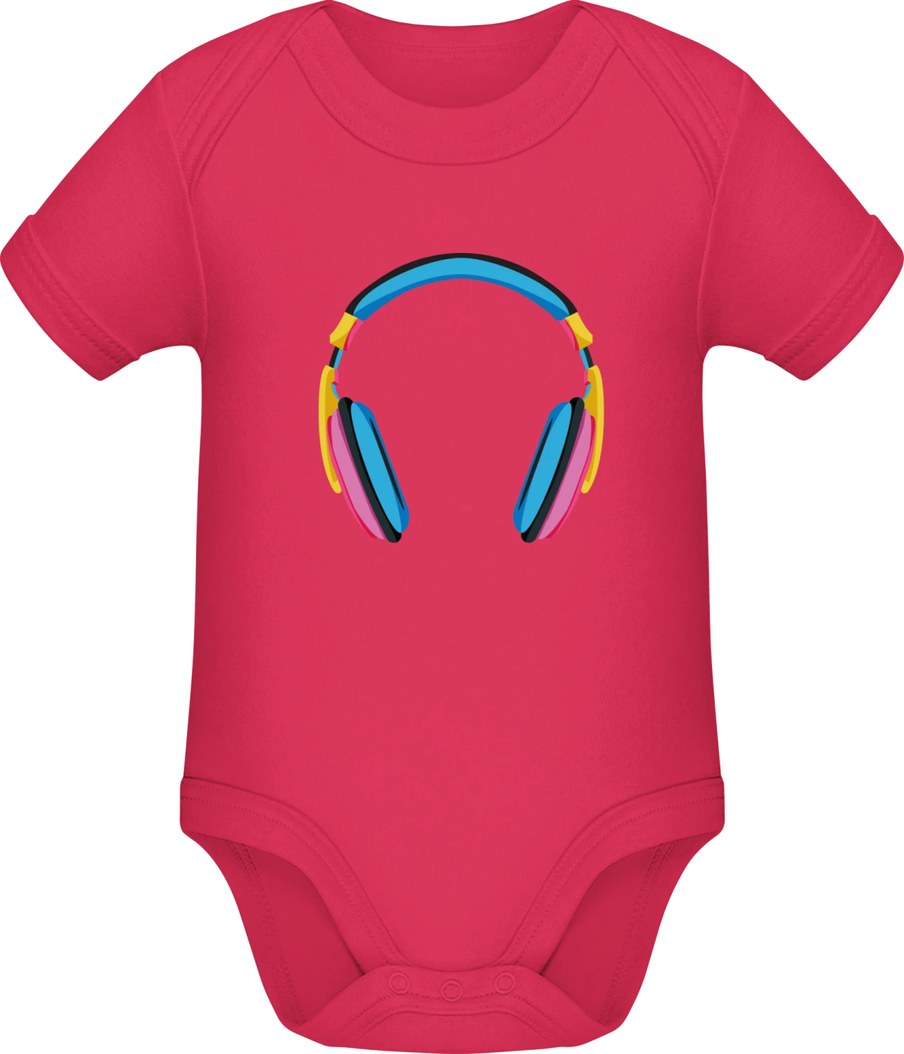 Funky Headphone - Sorbet Sonar SSL organic babybodsuit - Front