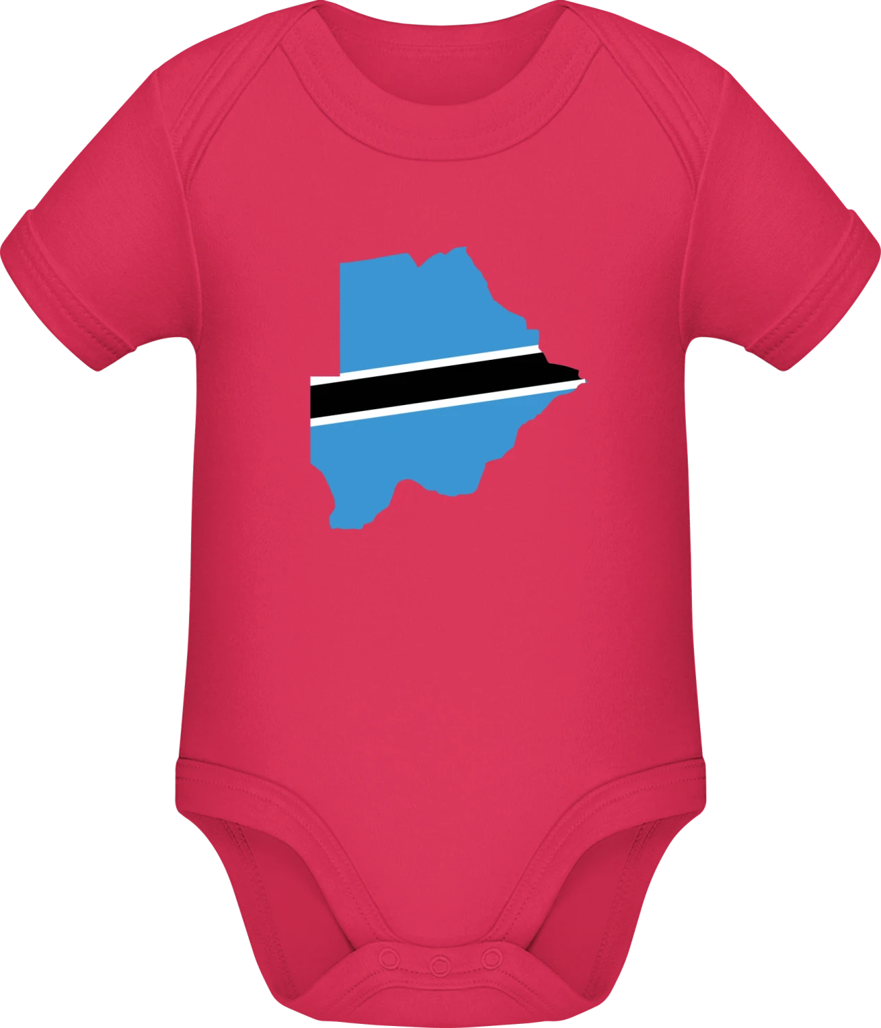 Botsuana Map - Sorbet Sonar SSL organic babybodsuit - Front