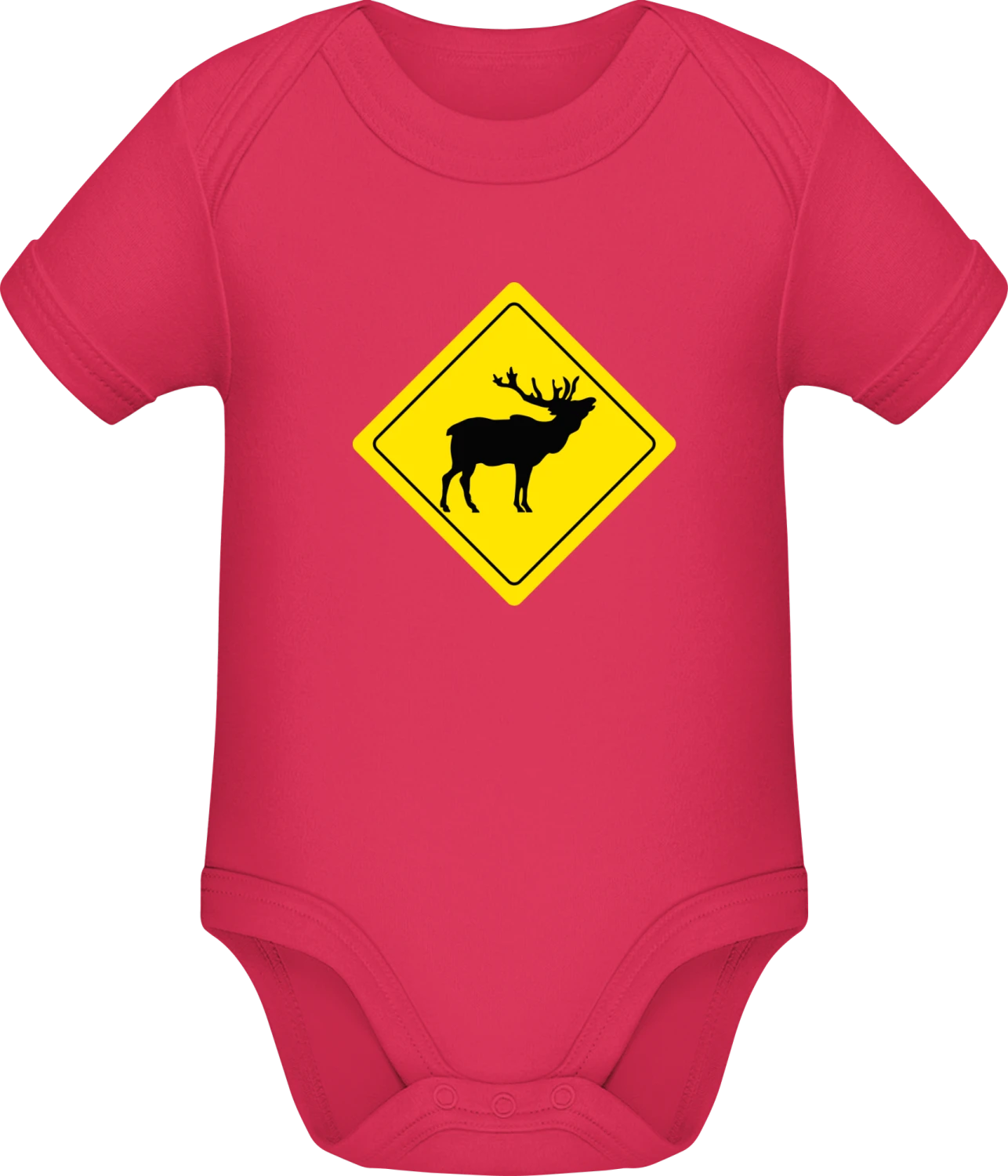 Stag Warning - Sorbet Sonar SSL organic babybodsuit - Front