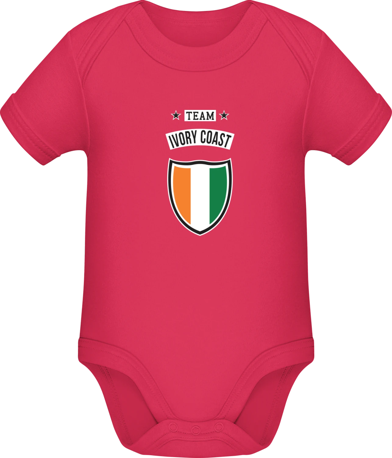 Team Ivory Coast - Sorbet Sonar SSL organic babybodsuit - Front