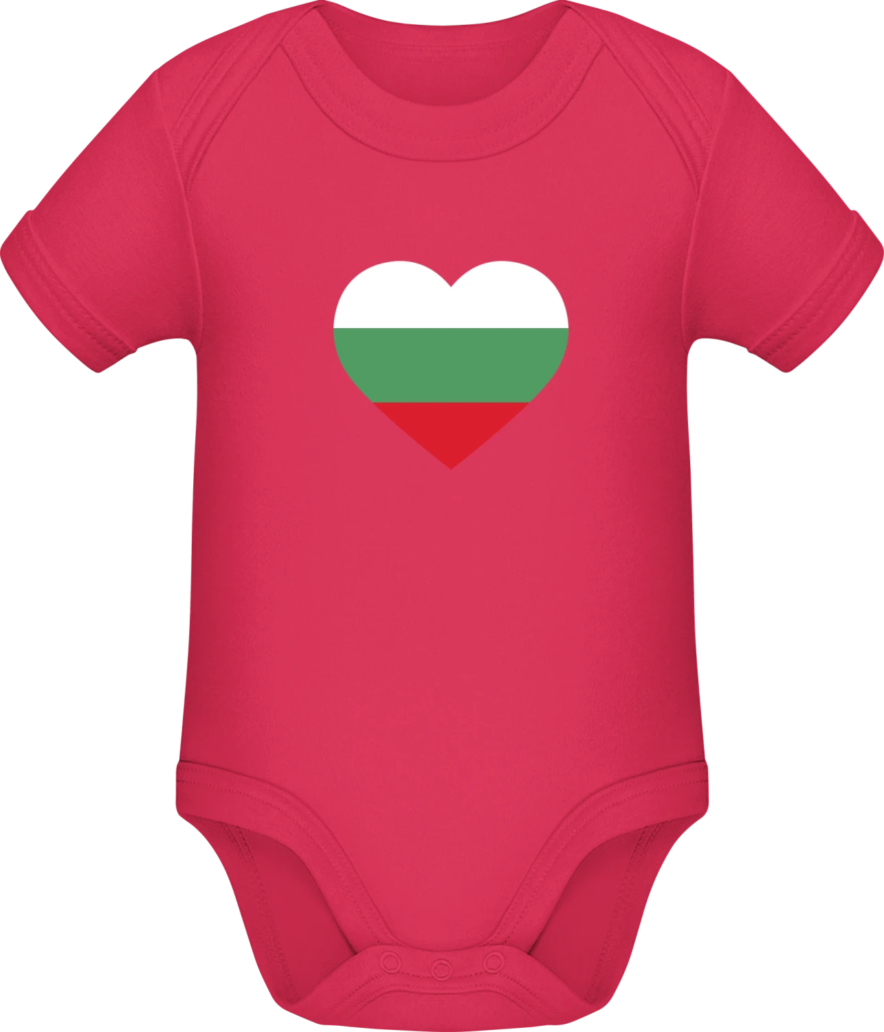 Bulgaria Heart - Sorbet Sonar SSL organic babybodsuit - Front