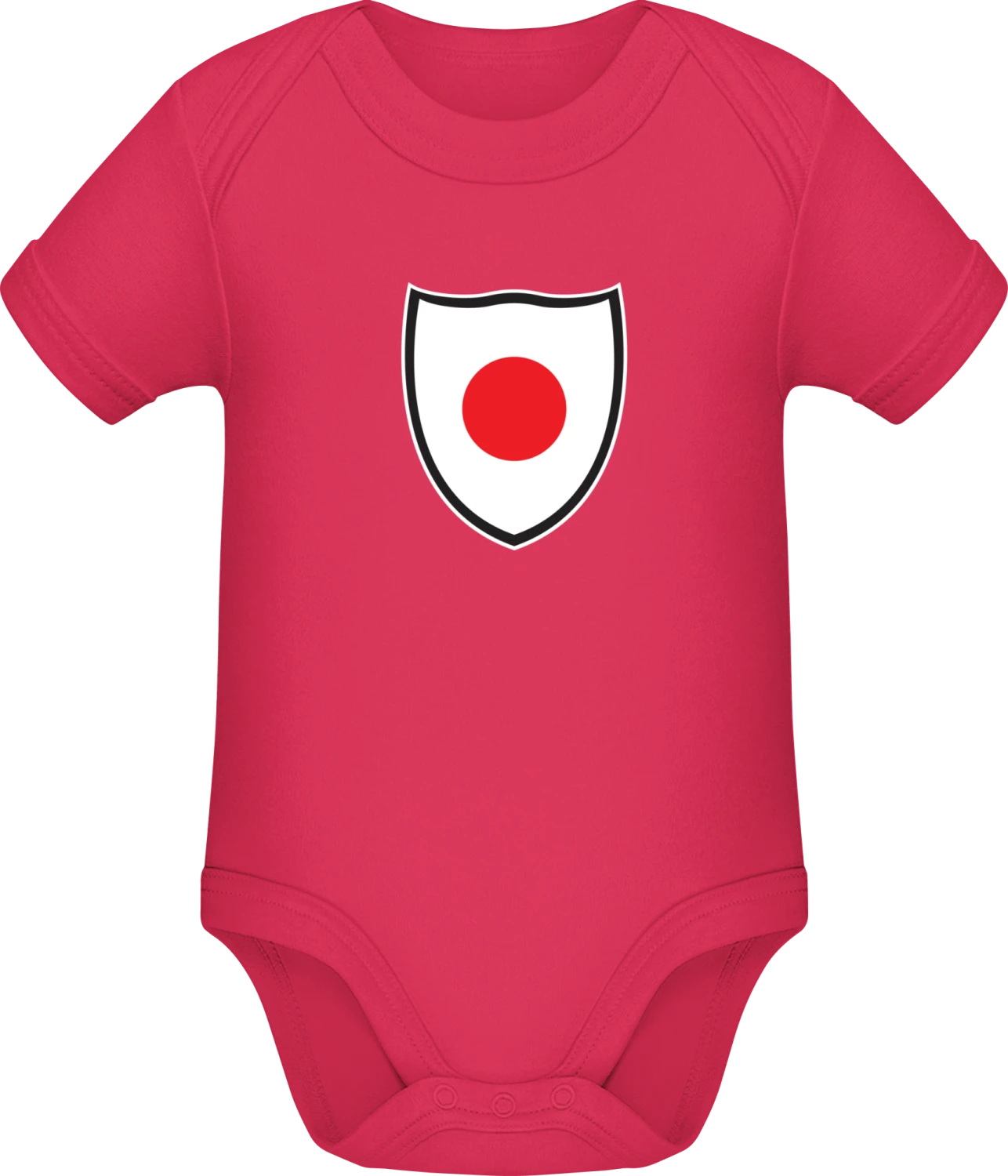 Japan Shield Flag - Sorbet Sonar SSL organic babybodsuit - Front