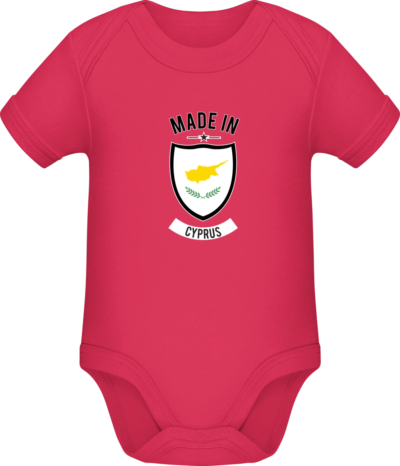 Made in Cyprus - Sorbet Sonar SSL organic babybodsuit - Front